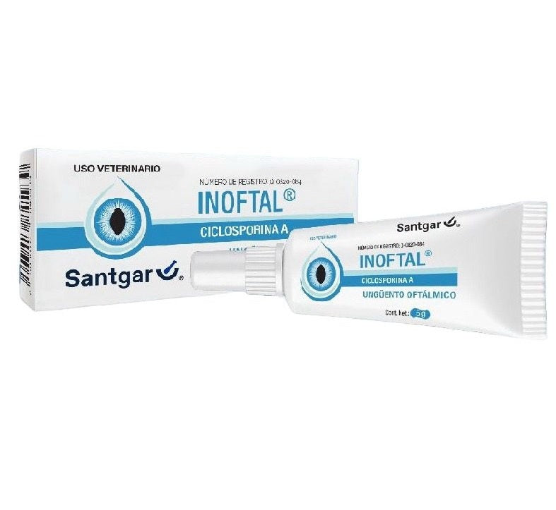 Inoftal 5 g ungüento SANTGAR ( Ciclosporina A ) ANTES Inmunoc